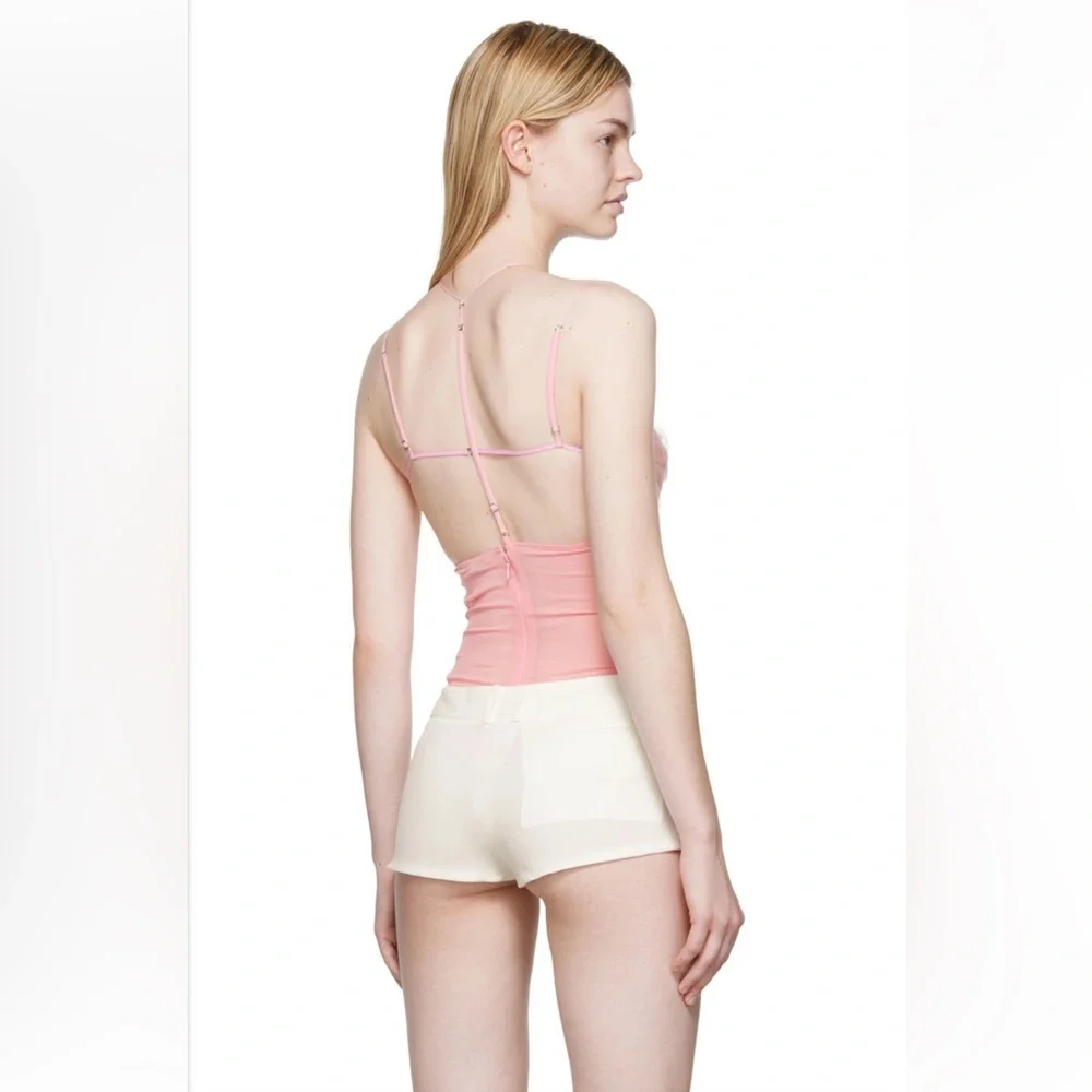 Nensi Dojaka Silk Georgette Keyhole Bodysuit in Blossom XS - Picture 8 of 14
